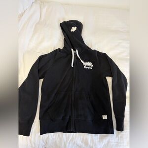 Roots black zip ladies Hoodie